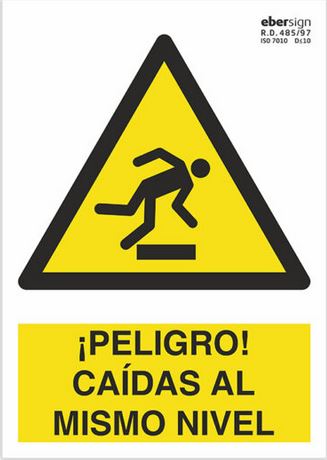 SEÑAL A27 A4AL PELIGRO CAIDAS AL MISMO NIVEL
