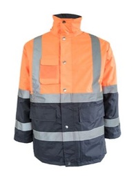 Parka bicolor impermeable acolchada Madof