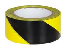 BOBINA 47928 ADHESIVA DE 5CMX33M AMARILLA/NEGRA PACK 6 ROLLOS