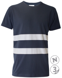 CAMISETA GLOW M/C C/ 2 BANDAS REFLECTANTES