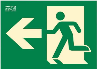 SEÑAL PVC EV09 A4L SALIDA EMERGENCIA IZQUIERDA
