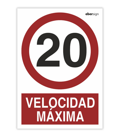 SEÑAL P39 A4AL VELOCIDAD MÁXIMA 20 (Fabric. Especial)