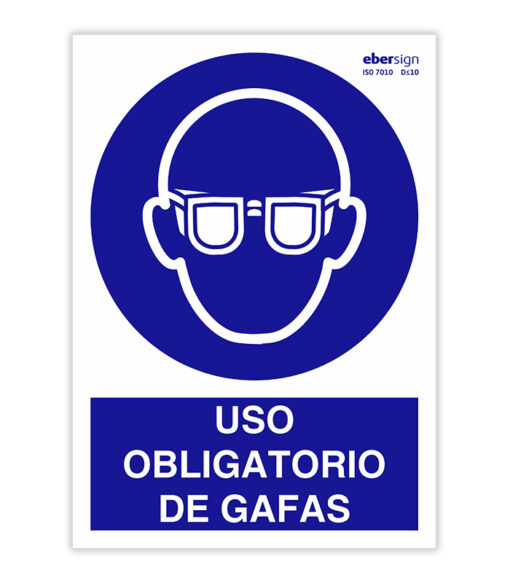 SEÑAL ISO 003 A4P USO OBLIGATORIO DE GAFAS