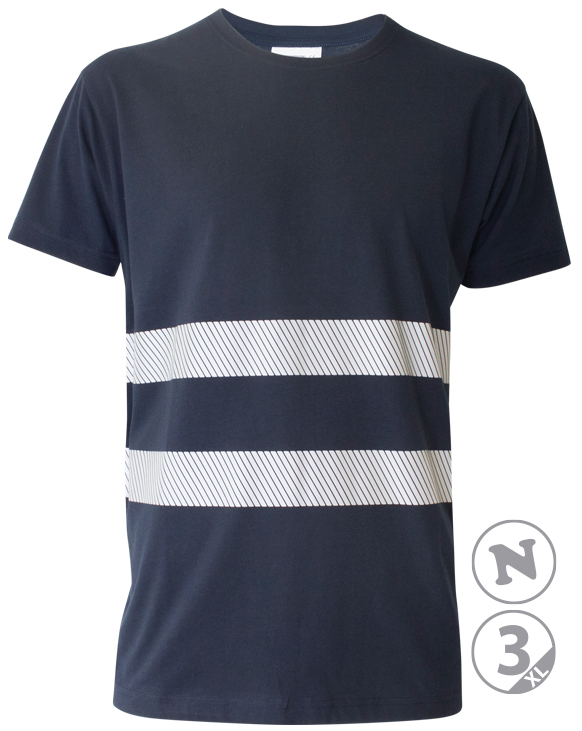 CAMISETA GLOW M/C C/ 2 BANDAS REFLECTANTES