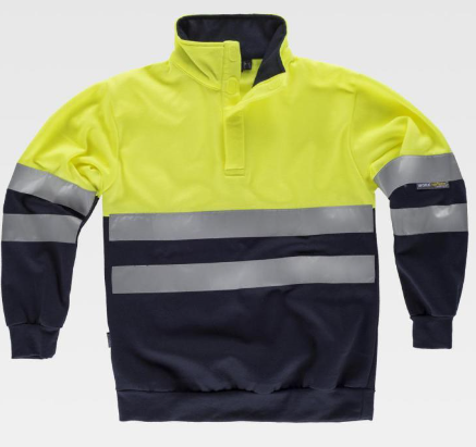 Sudadera bicolor AV media cremallera ref.C3839