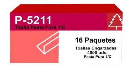 TOALLAS ZIG ZAG BLANCA 1 CAPA (CAJA)P-5211