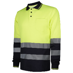 POLO AV WR302 BI ALG/POL M/LARGA AMARILLO