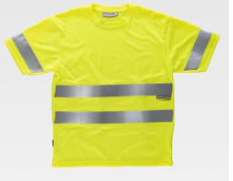 Camiseta AV M/C c/bandas reflec. cat II