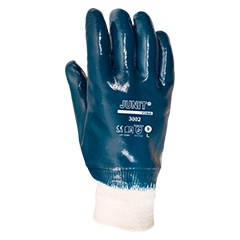 GUANTE 3002 NITRILO AZUL PESADO RECUBIERTO