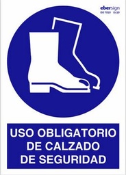 SEÑAL ADHESIVA O11 A3A OBLIGATORIO EL USO DE CALZADO DE SEGURIDAD