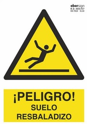 SEÑAL ADHESIVA A25 A3A PELIGRO SUELO RESBALADIZO