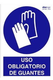SEÑAL ADHESIVA O09 A3A USO OBLIGATORIO DE GUANTES