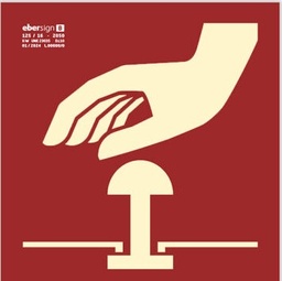 SEÑAL SO53 PICTOGRAMA ADHESIVO 60X60MM PARADA DE EMERGENCIA